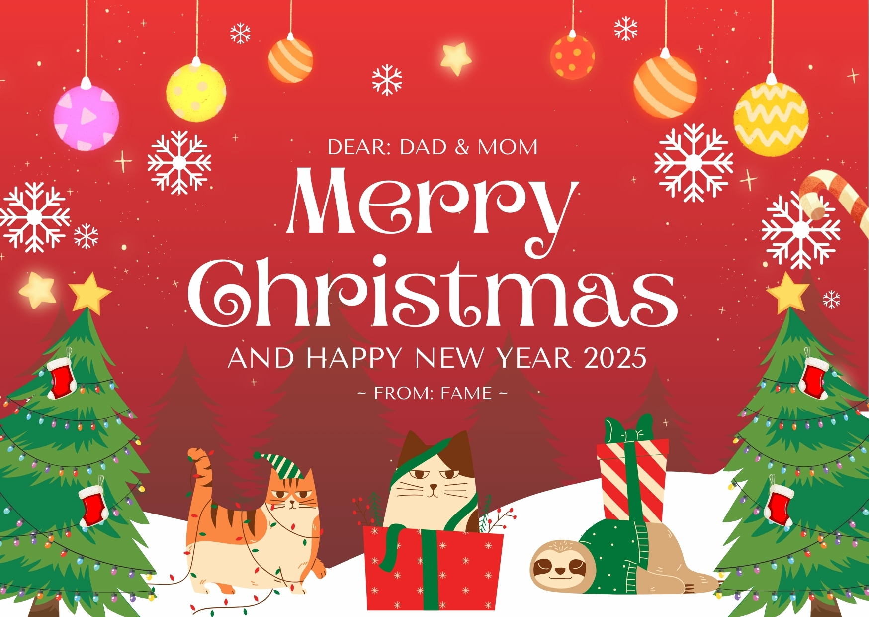 Merry Christmas & Happy New Year Card